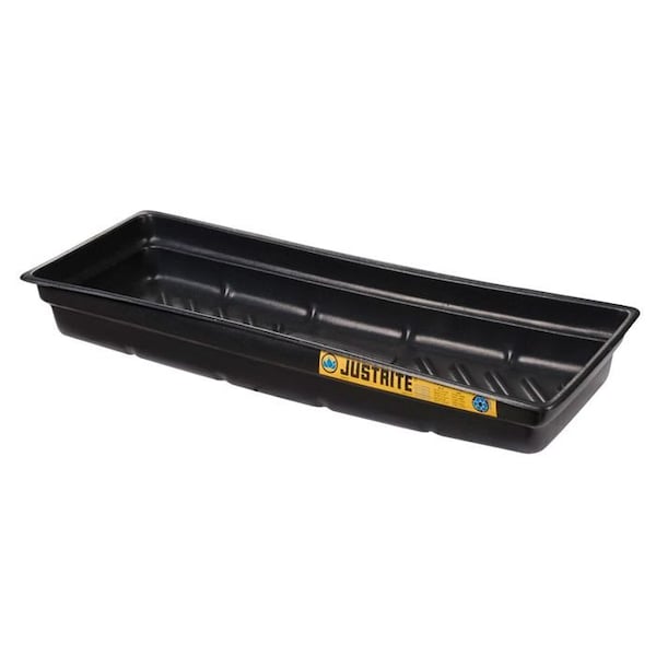 Justrite 46"W x 16"D x 5.5"H, 12 Gallon Spill Capacity, Spill Tray for Indoor/Outdoor Use, Black - 28715 28715 - main